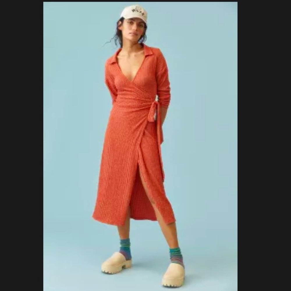 NWT Anthropologie Waffle Wrap Dress (S)